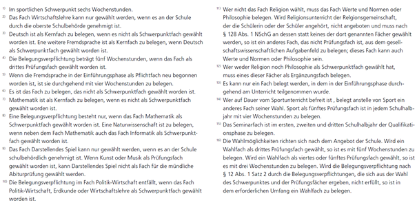 Stundentafel 12-13 Anmerkungen